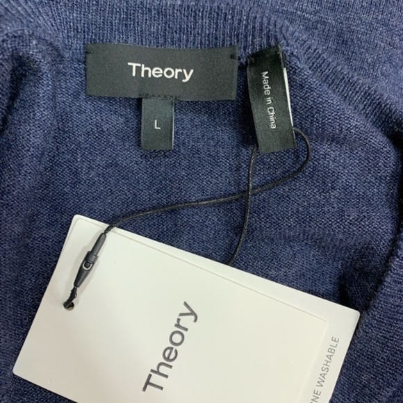 Theory Harman Rinland Wool Blend V-Neck Sweater - Picture 5 of 6